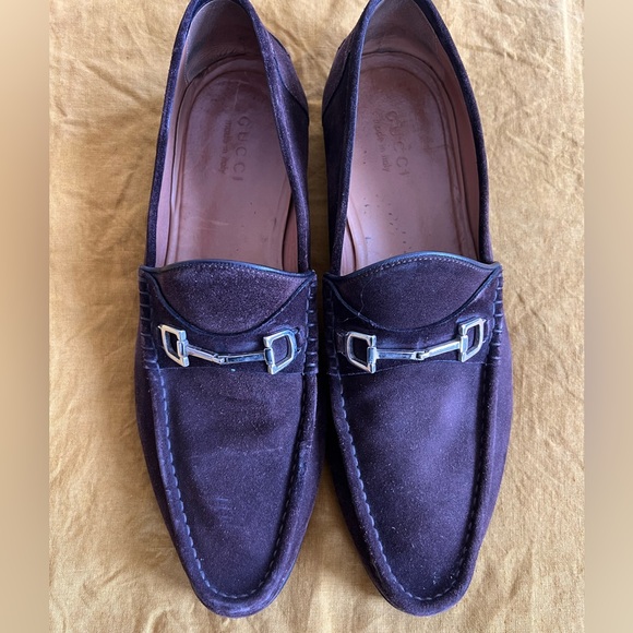 Gucci Other - Gucci Suede Loafers Brown  Men Sz 12